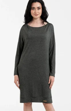 Damskie Italian Fashion Koszule Nocne|Koszule Nocne Damskie - Kozua nocna daka cieno zara z długi rękawe Akord