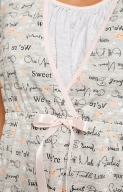 Damskie Italian Fashion Bielizna Ciążowa|Ciążowa Bielizna Nocna - Koszula nocna damska do karmienia na krótki rękaw Karla