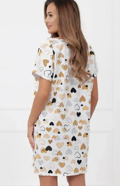 Damskie Italian Fashion Koszule Nocne|Koszule Nocne Damskie - Kozua nocna daka na krótki rękaw oraja