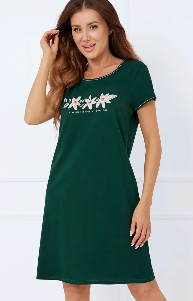Damskie Italian Fashion Koszule Nocne|Koszule Nocne Damskie - Kozula nocna damka na krótki rękaw Floria