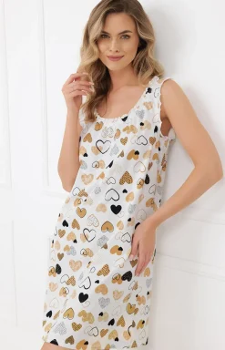 Damskie Italian Fashion Koszula Nocna Na Ramiączkach|Koszule Nocne Damskie - Kozula nocna daka na zerokie raiączko oreno