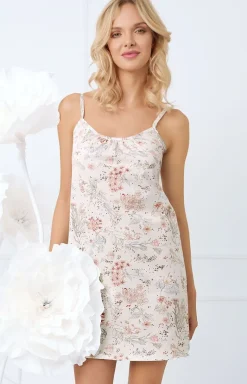 Koszula nocna damska na wąskie ramiączka Solita