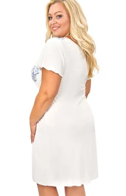 Koszula nocna damska z koronką Angela Plus Size