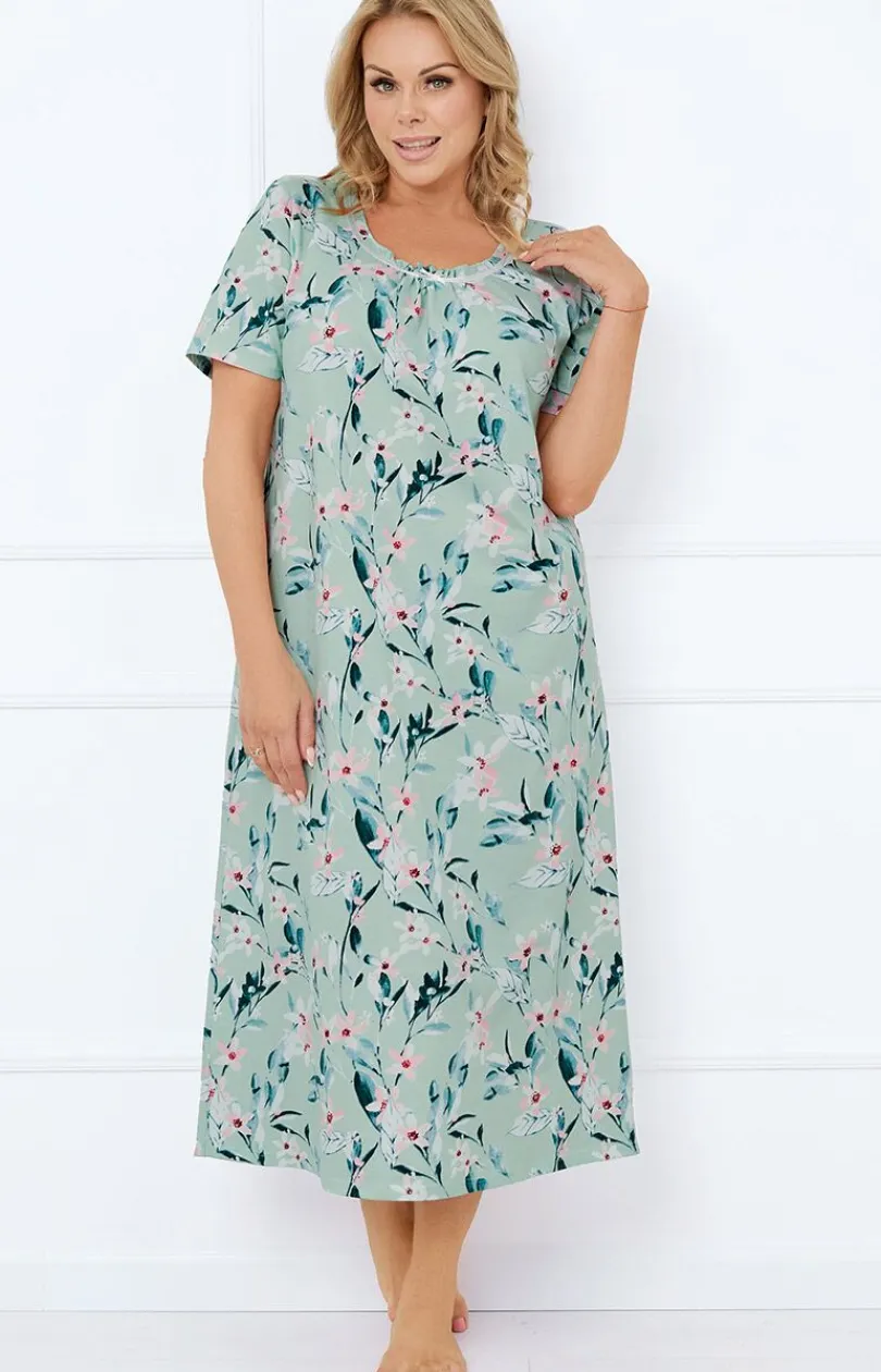 Damskie Italian Fashion Koszule Nocne|Koszule Nocne Damskie - Koszua nocna z krótkim rękawem Awea