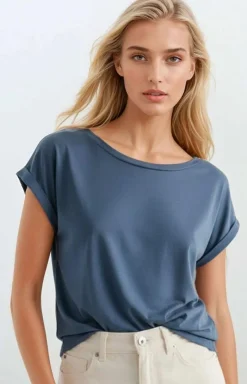 Eldar Podkoszulki|Moda - Kozuka daka granatowa na krótki rękaw Noria