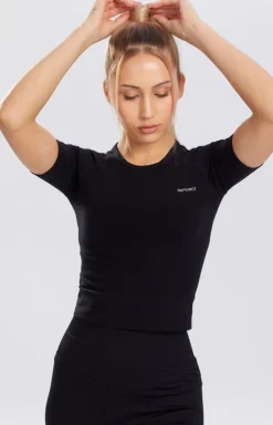 Koszulka Rashguard czarna z krótkim rękawem Adapt