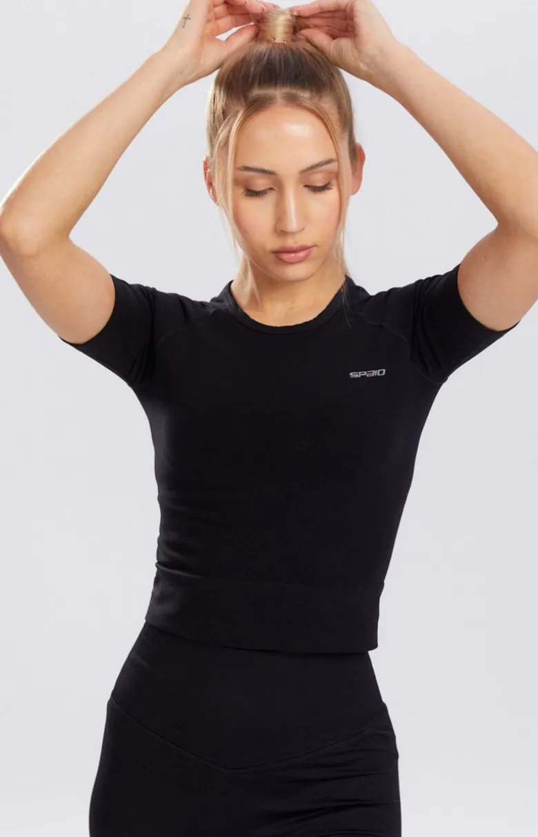 Koszulka Rashguard czarna z krótkim rękawem Adapt