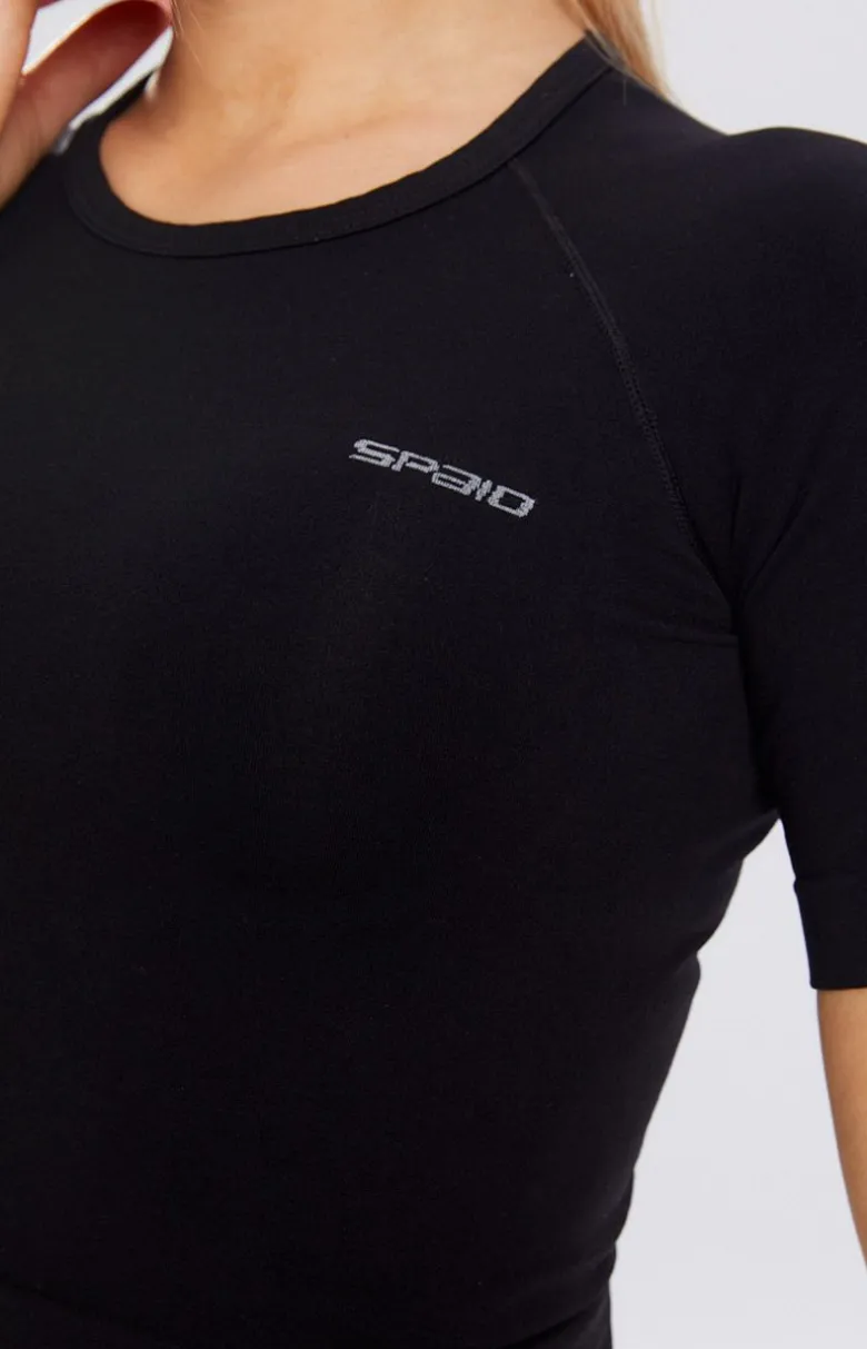 Koszulka Rashguard czarna z krótkim rękawem Adapt