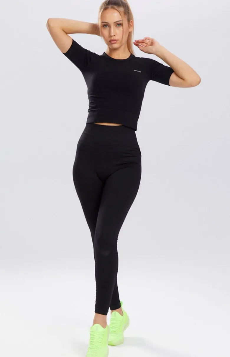 Koszulka Rashguard czarna z krótkim rękawem Adapt