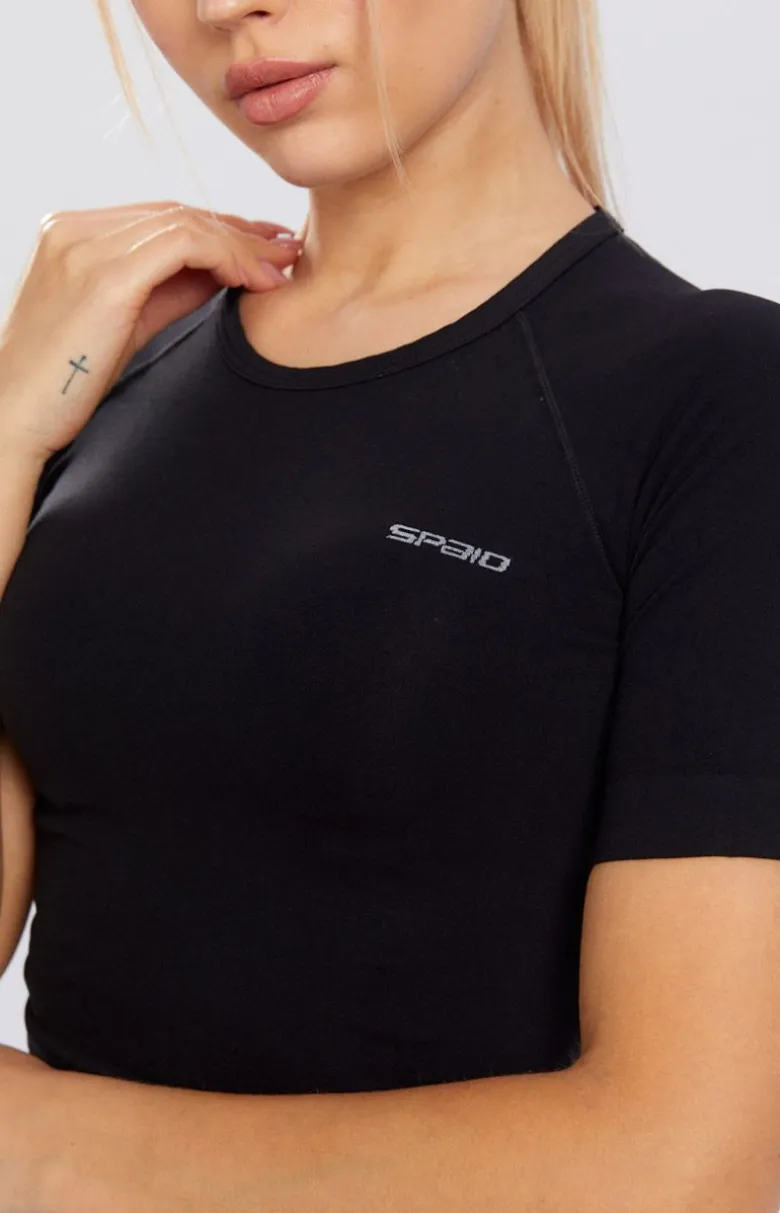 Koszulka Rashguard czarna z krótkim rękawem Adapt