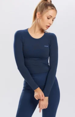 Koszulka Rashguard granatowa z długim rękawem Adapt