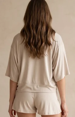 Damskie DKaren Piżamy Damskie Krótkie|Bielizna Homewear - Krótka piżaa daka tkanina babuowa DK-K-B19