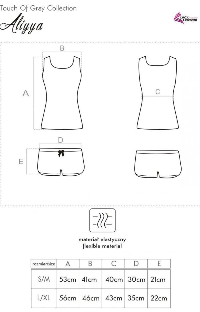 Krótka piżama damska homewear dres Aliyya LC 90370