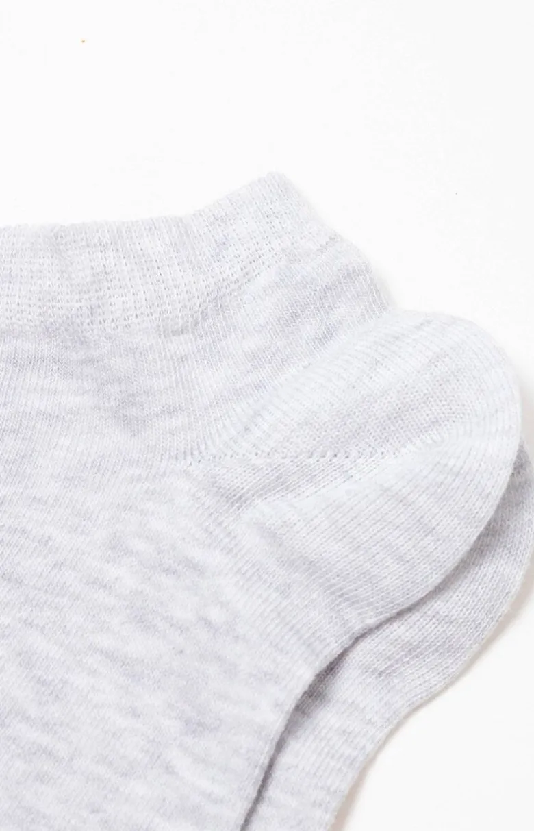 Krótkie bawełniane skarpetki damskie sportowe jasnoszare 3DSOCKS