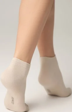 Krótkie skarpetki damskie sportowe beżowe 3DSOCKS