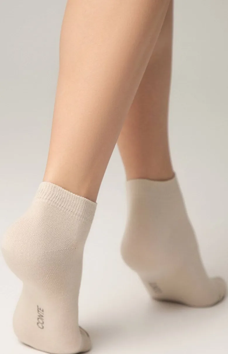 Krótkie skarpetki damskie sportowe beżowe 3DSOCKS