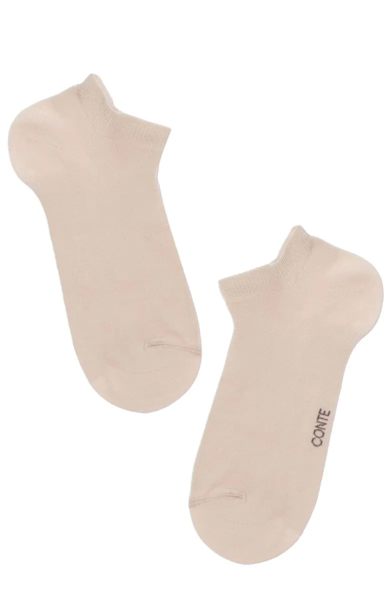 Krótkie skarpetki damskie sportowe beżowe 3DSOCKS