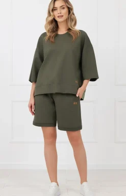 Krótkie spodenki damskie khaki Kaori