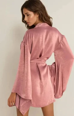 Damskie LivCo Corsetti Fashion Szlafroki I Peniuary|Szlafroki Damskie - Krótki szlafrok damski z szerokim rękawem Faomi LC 90594
