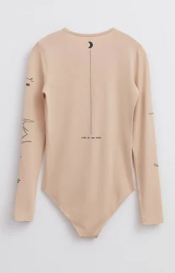 LBD 1430 Bawełniane body damskie z wzorami tatuaży