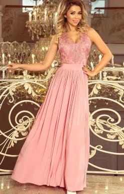 Numoco Moda - 215-3 LEA długa suknia