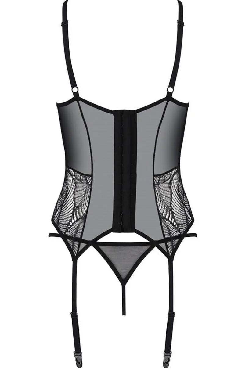 Leafa czarny gorset i stringi ECO