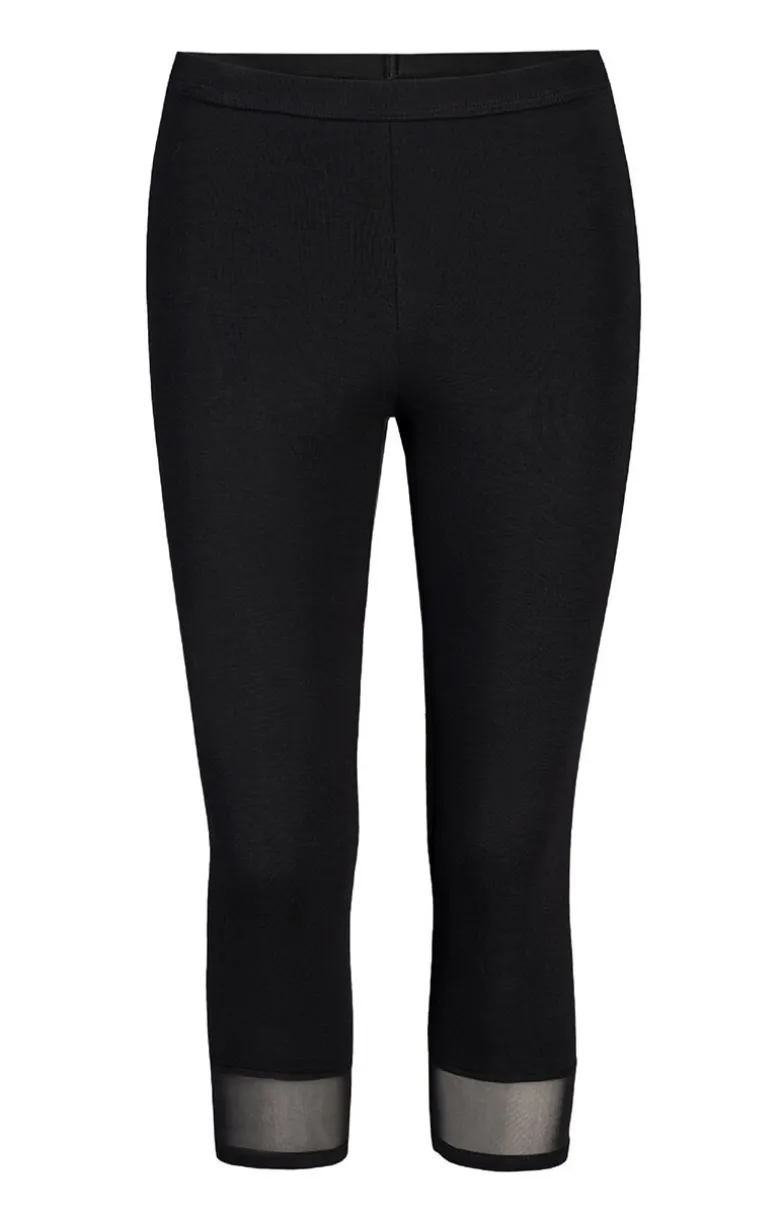 Legginsy damskie bawełniane czarne 3/4 Glamo 2203