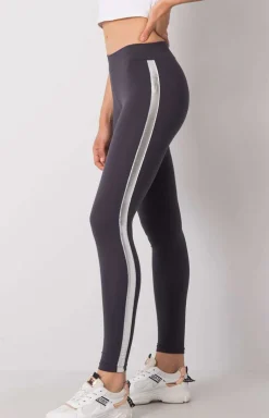 Legginsy damskie ciemnoszare z lampasem RV-LG-R4766.06