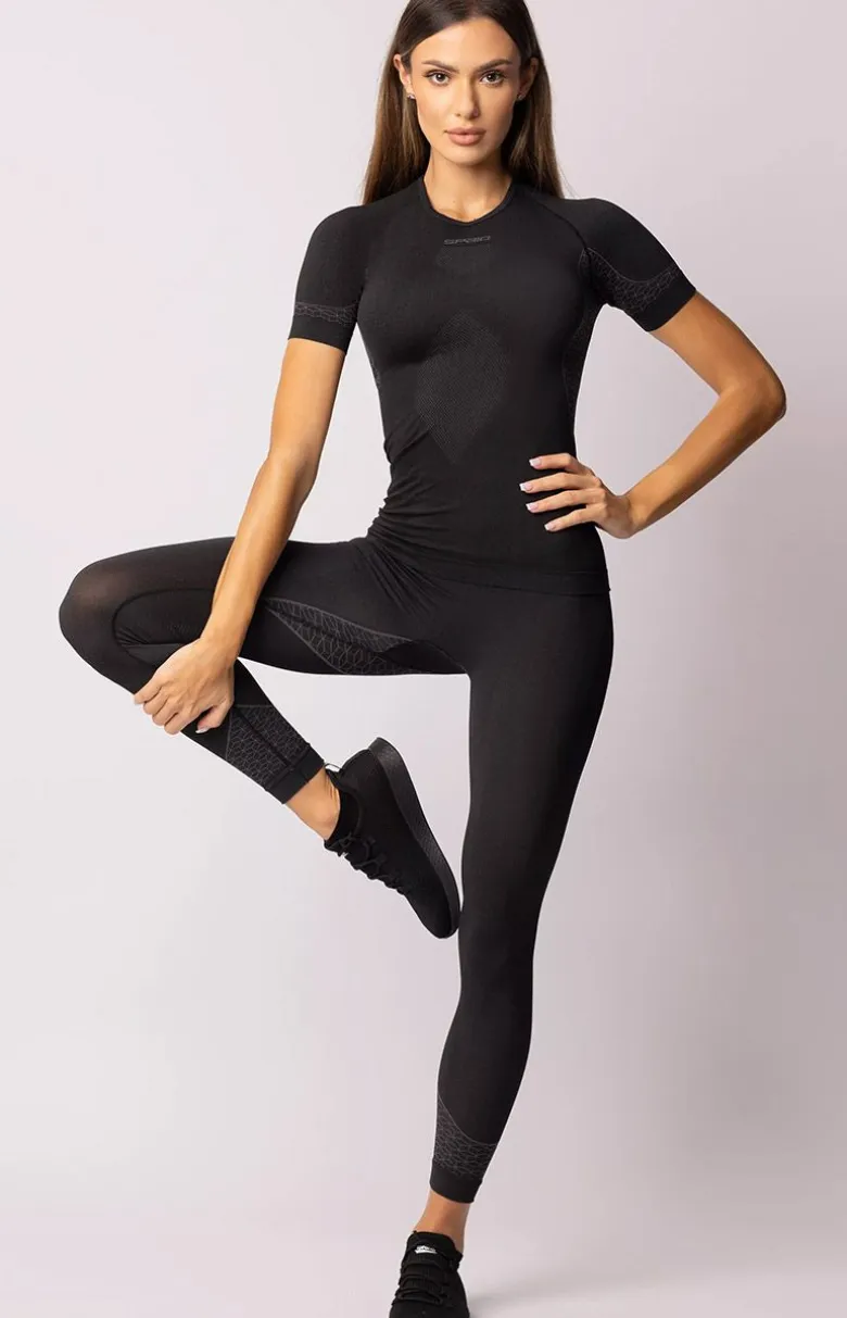 Legginsy damskie czarno-szare Breeze