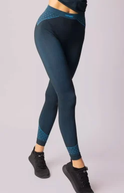 Damskie Spaio Legginsy|Legginsy Damskie - egginy damkie niebieko-czarne Breeze