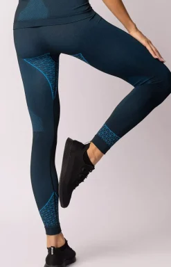 Damskie Spaio Legginsy|Legginsy Damskie - egginy damkie niebieko-czarne Breeze