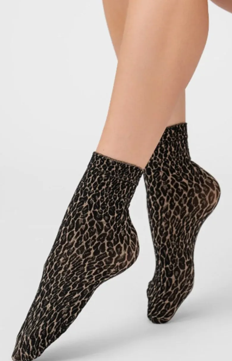 Leopardo skarpetki damskie ze wzorem