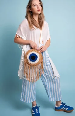 Mała pleciona torebka damska w stylu boho Izzy tr24183-1