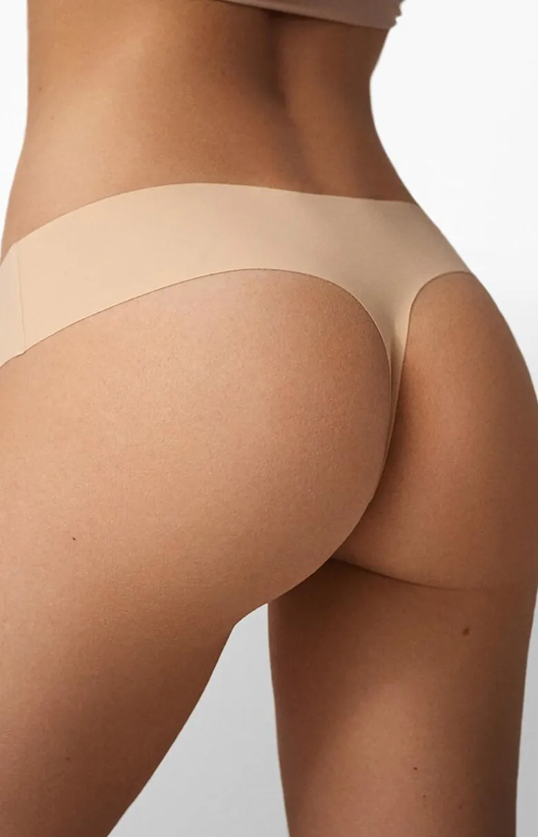 Marilyn bezszwowe stringi damskie beżowe Naked Skin