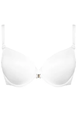 Marilyn biały biustonosz gładki push-up zapinany z przodu Enigma 01