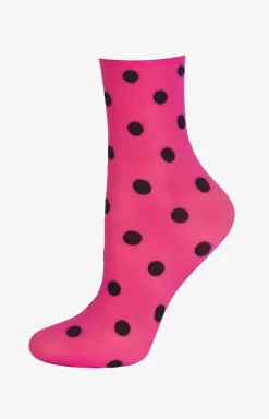 Damskie Marilyn Kolorowe Skarpetki|Skarpetki - cienkie skarpetki w grochy Big Dots