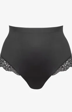 Marilyn czarne modelujące figi damskie Lace Shine