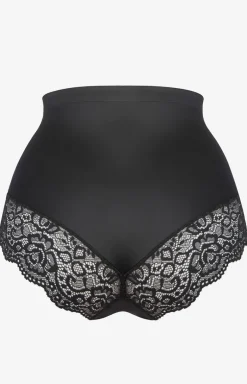 Marilyn czarne modelujące figi damskie Lace Shine