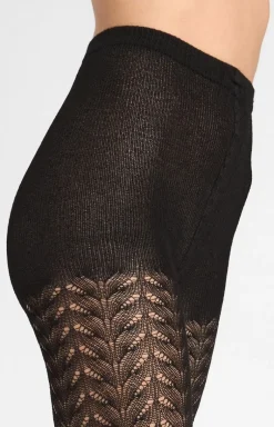 Marilyn czarne rajstopy o żakardowym splocie Jacquard D09 120 DEN
