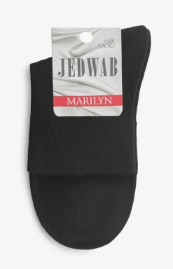 Marilyn czarne skarpetki z jedwabiem Silk Socks