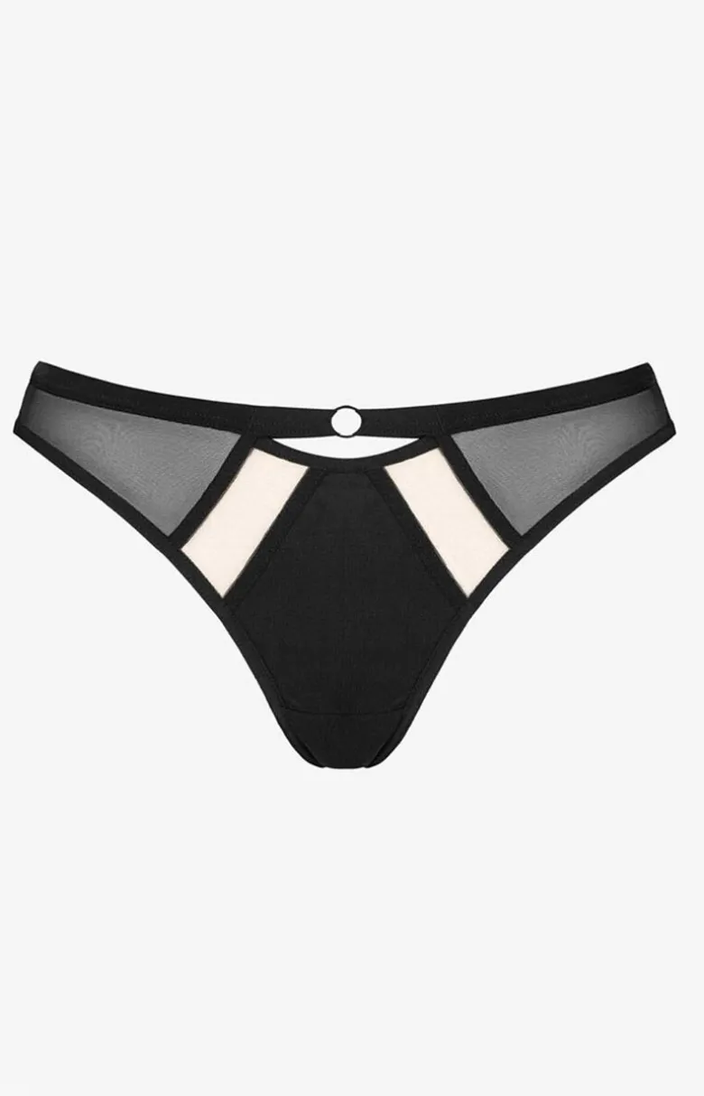 Marilyn czarne stringi damskie Fibi