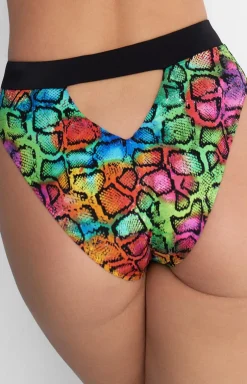 Marilyn dół od stroju kąpielowego z ozdobną klamrą Bahamas High Crazy Python