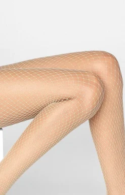 Marilyn klasyczne rajstopy kabaretki beżowe Casting 32