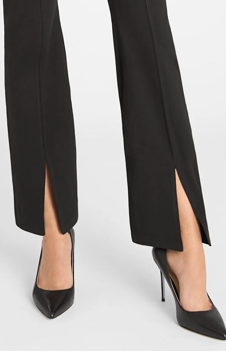 Marilyn Legginsy damskie czarne z efektownym rozcięciem 853 Flared