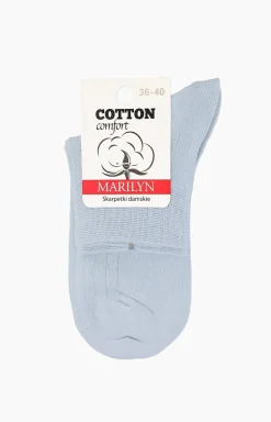 Marilyn skarpetki damskie bawełniane o niskim kroju błękitne Cotton Classic