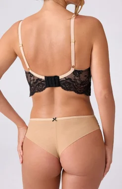 Damskie Marilyn Biustonosze Braletka|Biustonosze Semi-Soft - tringi dakie z koronką czarne Capri