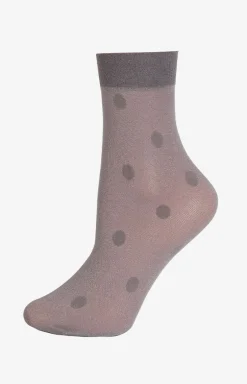 Marilyn szare skarpetki w grochy Shine Dots