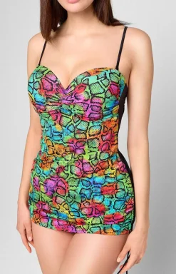Damskie Marilyn Stroje Kąpielowe Tankini - tankini kąpielowe Bahamas Crazy Python