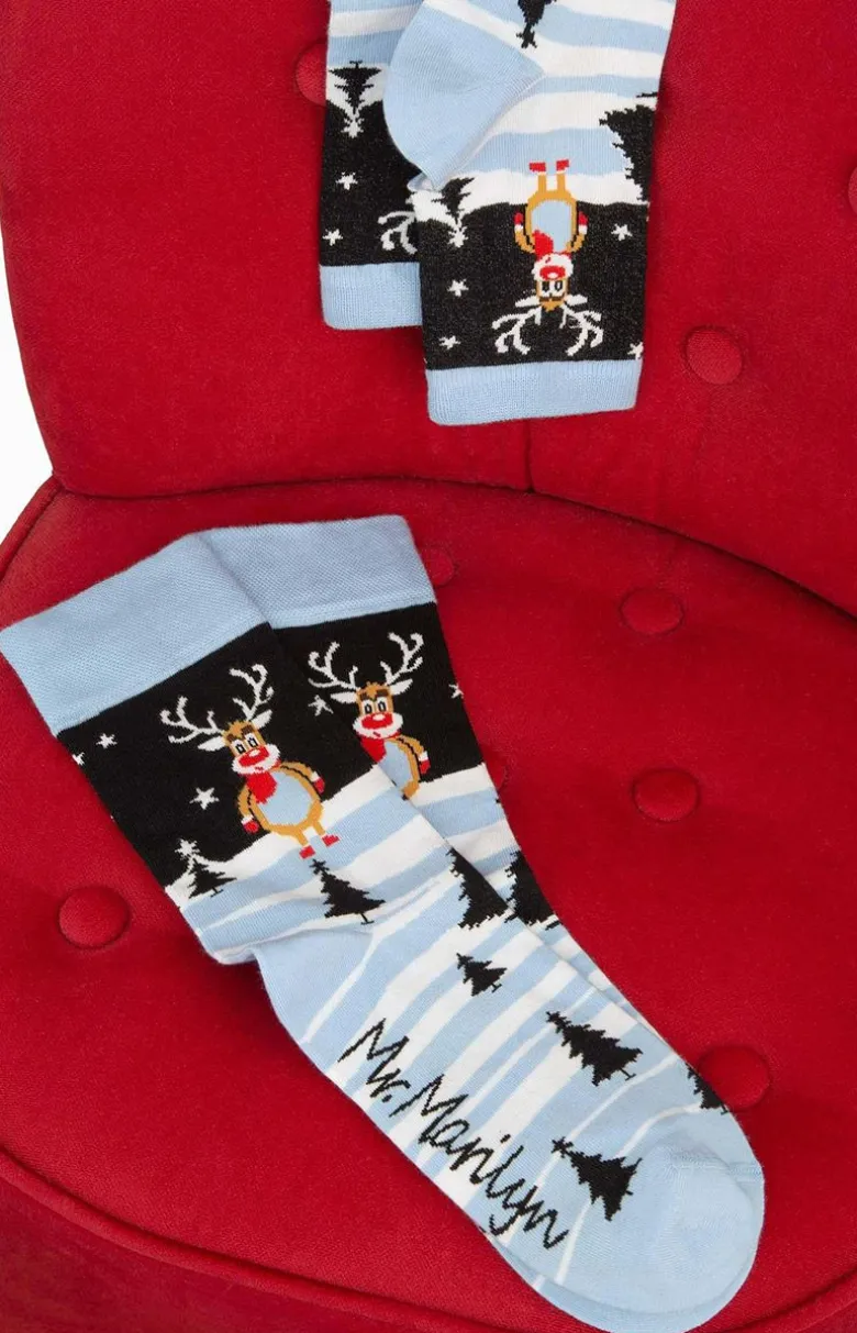 Marilyn świąteczne skarpetki męskie Rudolph