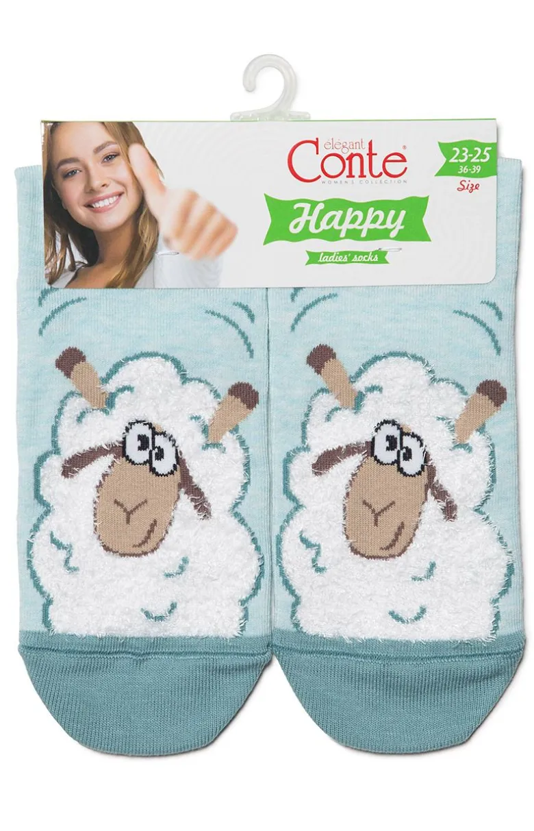 Śmieszne skarpety bawełniane Happy